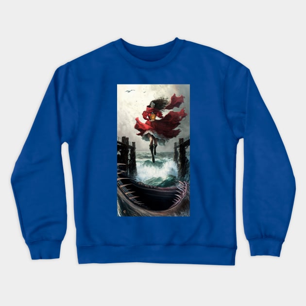 Ylfa vs the Dogfish Crewneck Sweatshirt by MegBliss